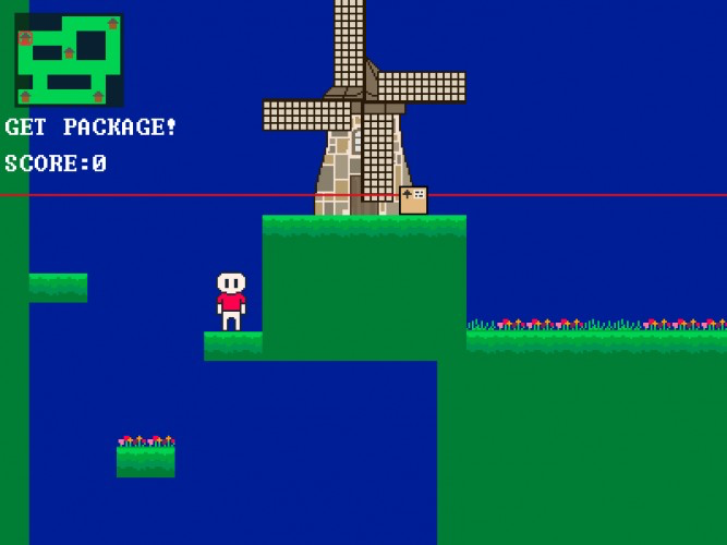 laser, windmill, delivery!