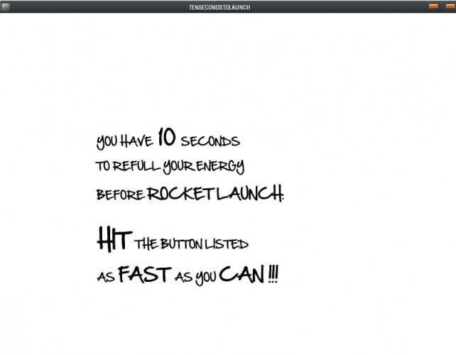 10 seconds to LAUNCH!!