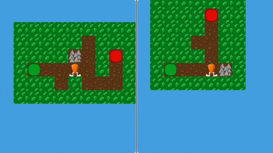 Carrots caught in Parallel Worlds