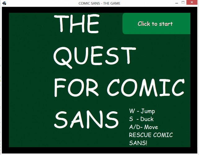 Comic Sans: The Game