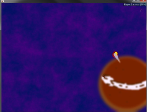 A dogfight above a small world (2 player 1 keyboard)