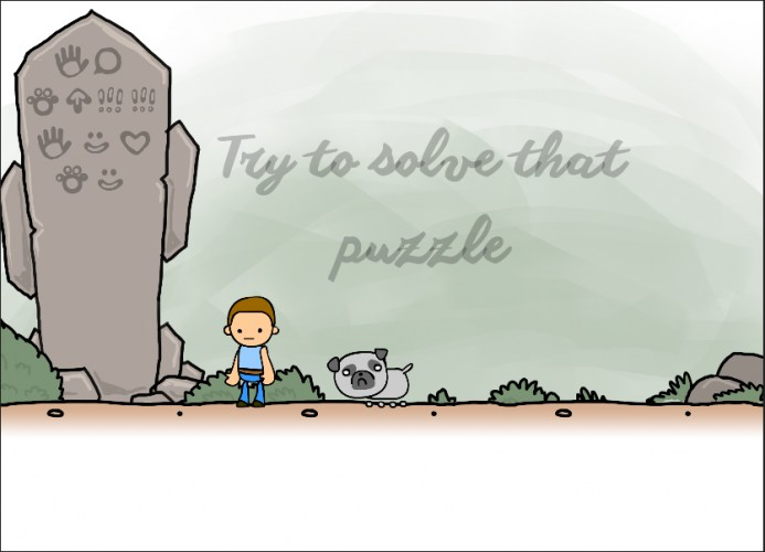 Boy and Dog and Mysterious portal