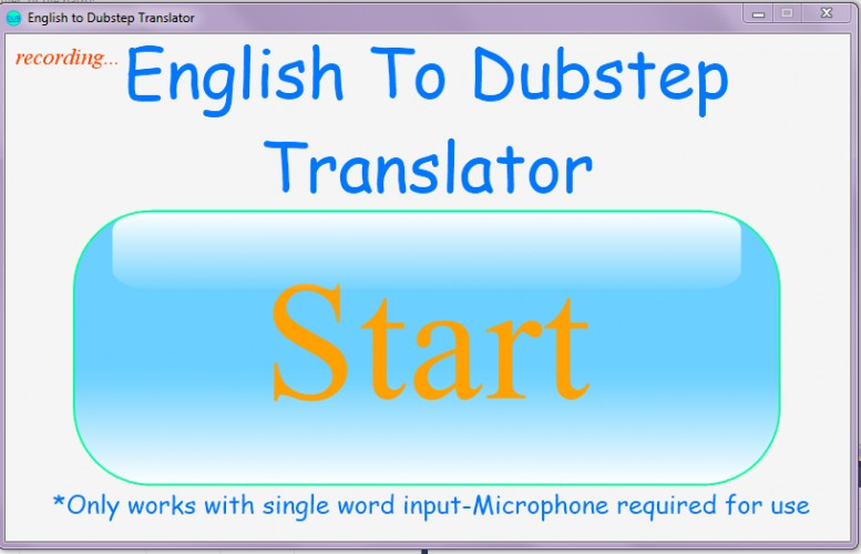 English to Dubstep Translator