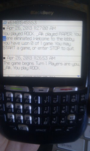 SMS Rock Paper Scissors
