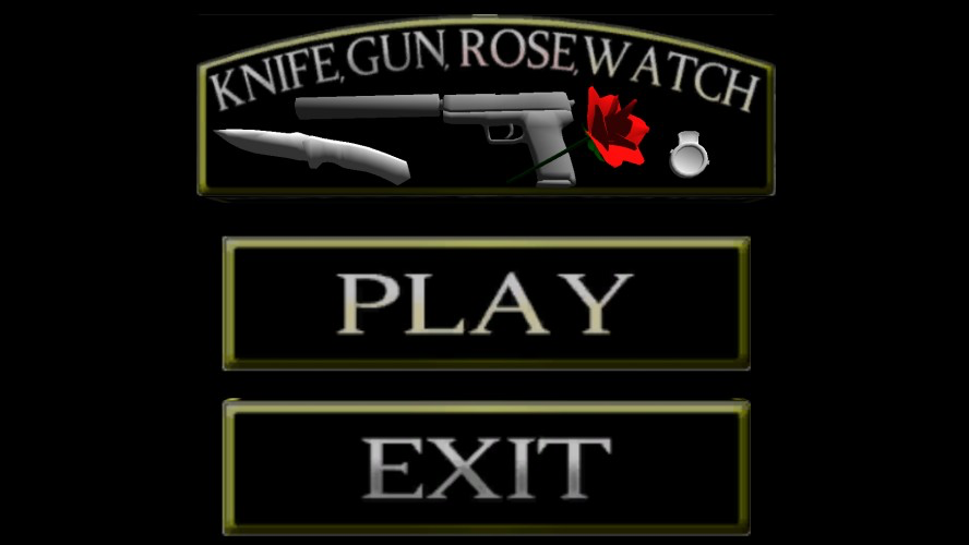 knife, Gun, Rose, Watch