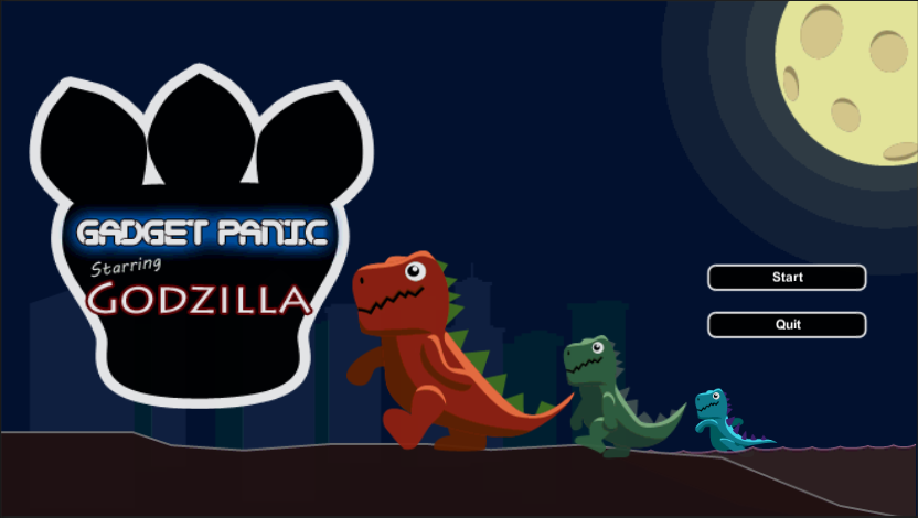 Gadget Panic starring Godzilla