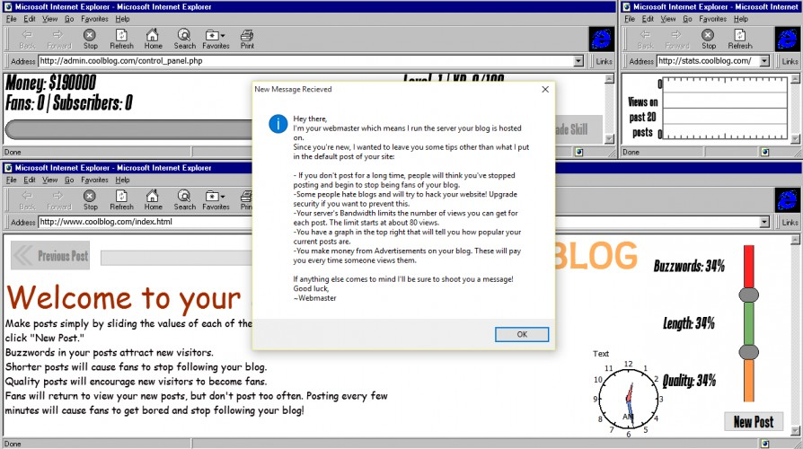 ClickBait - Blogger Simulator