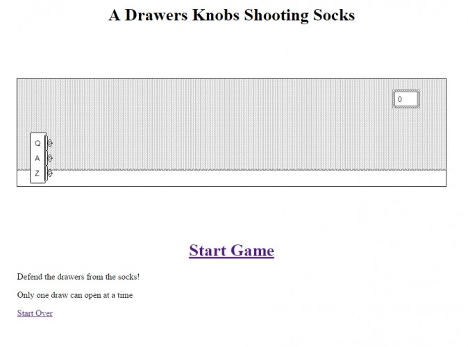 A Drawers Knobs Shooting Socks