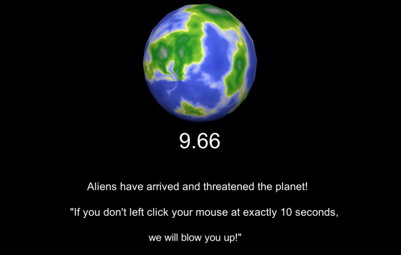 Save The World By Left Clicking Your Mouse At Exactly 10 Seconds!