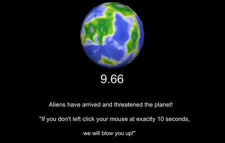 Save The World By Left Clicking Your Mouse At Exactly 10 Seconds!