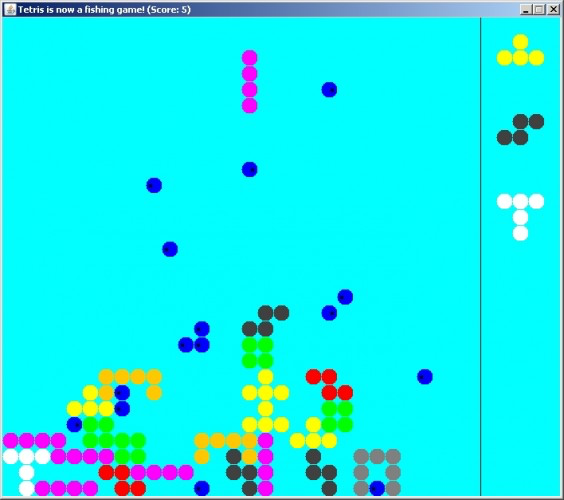 Tetris is a fishing game now