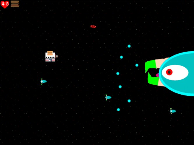 Burgers Floating Through Space