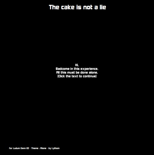 The cake is not a lie