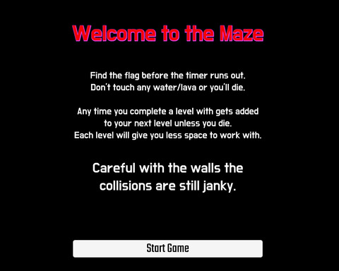 Running out of time - A maze game.