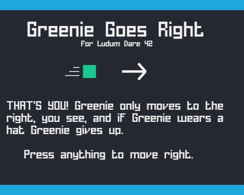 Greenie Goes Right