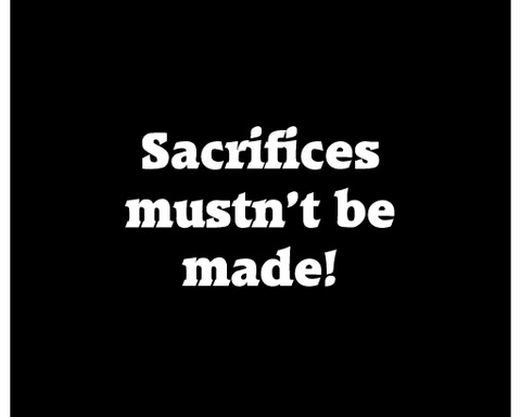 Sacrifices mustn't be made