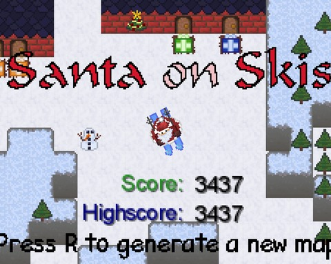Santa on Skis