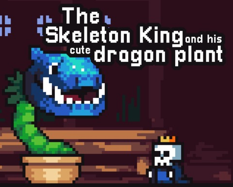 The Skeleton King and his cute dragon plant