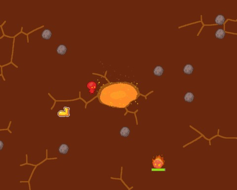 Drenching burning skulls in lava