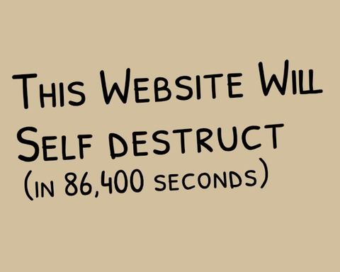 This Website Will Self-destruct (dot) com