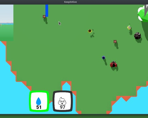 Feed the green blob :) 