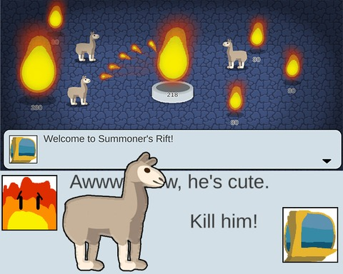 Alpacas don't like fire!