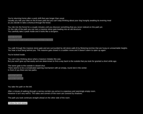 Escape the Dungeon: A puzzle text adventure