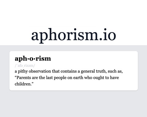 aphorism.io