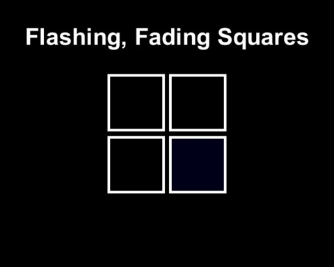 Flashing, Fading Squares