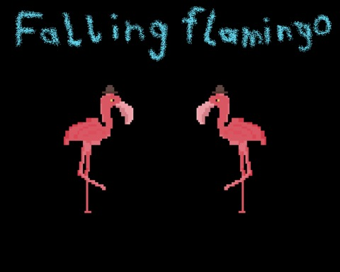 falling flamingo