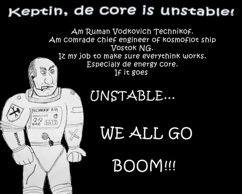 Keptin, de core is unstable!