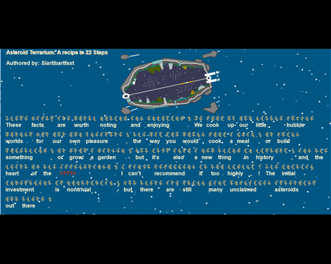 Asteroid Terrarium: A Recipe in 22 Steps (PROTOTYPE)