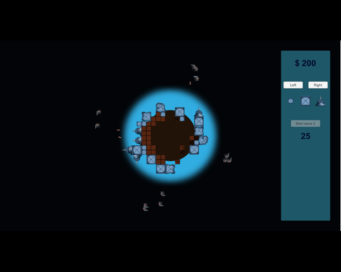 Tiny war planet