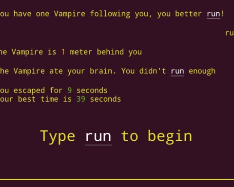 Unstable Vampire: A Text based Infinite Runner