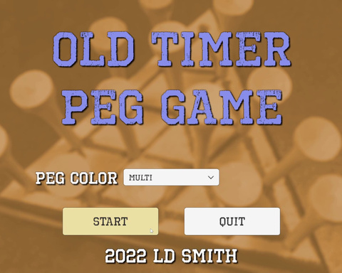 Old Timer Peg Game