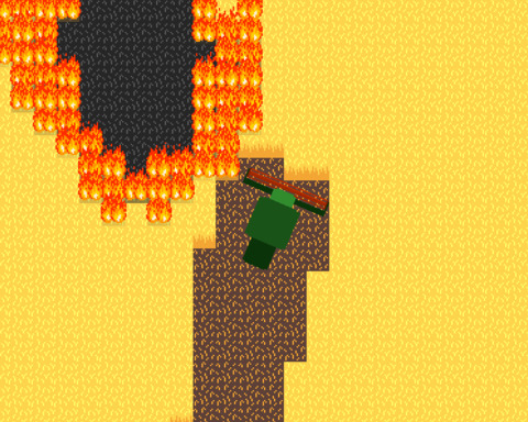 Crops on fire