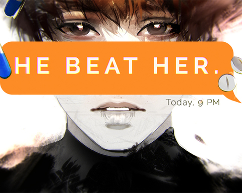 HE BEAT HER.