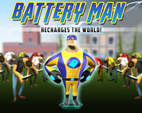 BATTERYMAN RECHARGES THE WORLD!