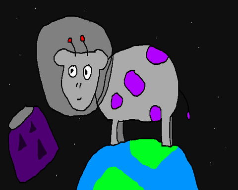 Space Alien Cow Milk