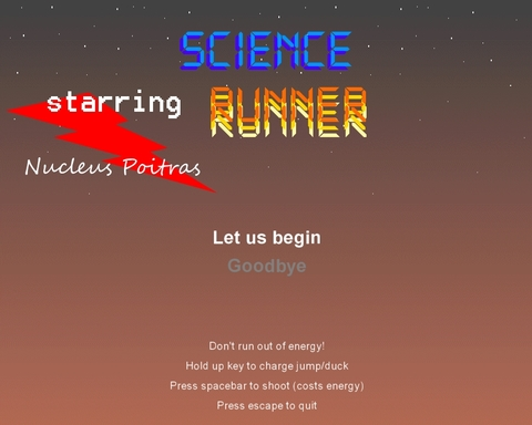 Science Runner starring Nucleus Poitras
