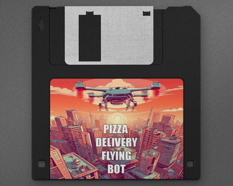 Pizza Delivery Flying Bot