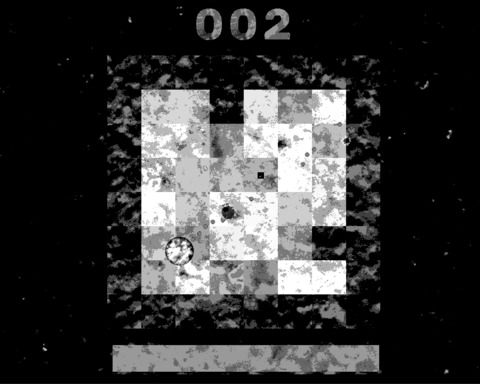 floating rock in space