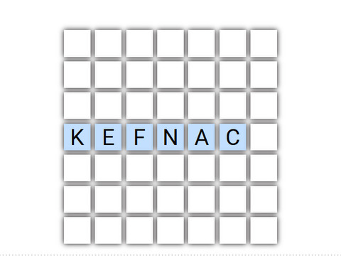 Kefnac, the Word Grid Game