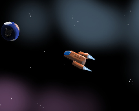 The spaceship crashed. Find the way for the deep dark