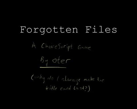 Forgotten Files