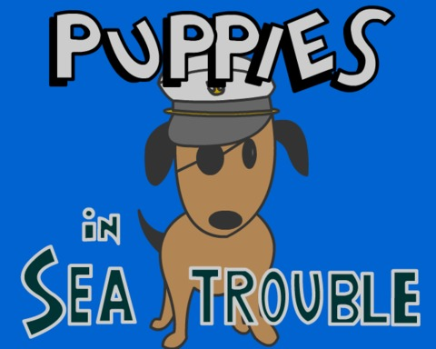 Puppies in Sea Trouble