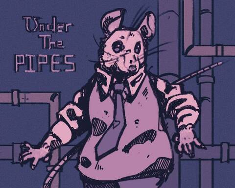 Under the pipes