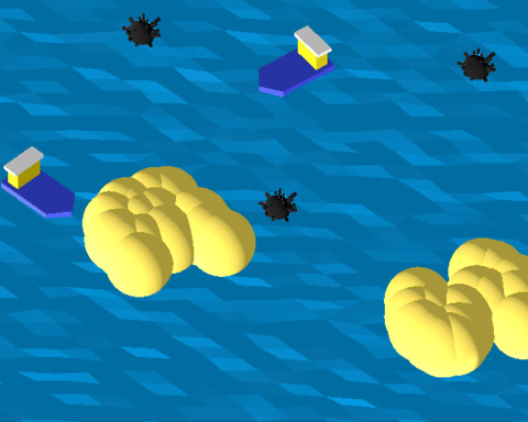 A game about a radio, vessels and bombs
