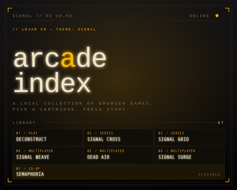 SIGNAL // ARCADE INDEX