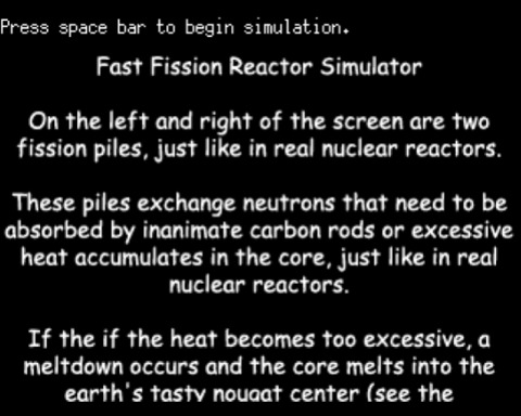 Fast Fission Reactor Simulator Playground